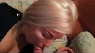 Отсос пьяненькой русской блондинки
