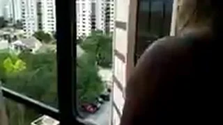Трах раком у открытого окна